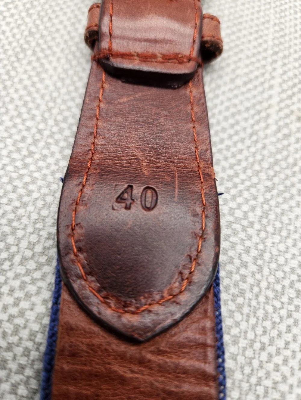 Smathers & Branson Sz 40 Belt Notre Dame Needlepoint Hand Stitched Brass Buckle